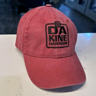 Da Kine Hawaiian Resort Hat Red Black Embroidered Adjustable Hook and Loop  - Image 1 of 4