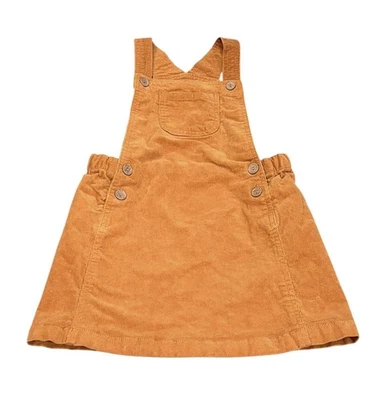 Vestido tipo jersey de pana naranja talla 6 rústico navideño Cynthia Rowley para niñas Foto 1 de 4