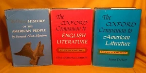 Oxford Companion American English Literature History of People 3 HCDJ book lot - Bild 1 von 7
