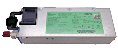 Fuente de alimentación HP 720620-B21 HPE 1400W. Entrada 220 VAC, salida 240 VCC Foto 1 de 4