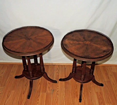 Pair of Vintage 1920's  30's French style claw feet Side Table Cover