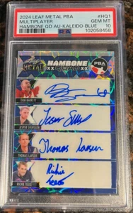 2024 Leaf Metal PBA Barrett/Svensson/Larsen/Teece auto #rd 4/10 PSA 10 GEM Card - Picture 1 of 2
