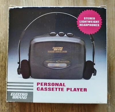 Vintage Cassette Tape Player Electro Brand Auto Stop Model 2027 NewW Headphones  - Image 1 of 4