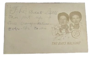 Antique Undivided Back Humor Postcard 1907 Postmark This Beats Walking - Picture 1 of 2