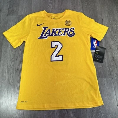 Nike NBA Youth Boys Los Angeles Lakers Lonzo Ball Sz M Name & Number Icon Tee - Image 1 of 4