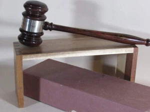 Martelletto vintage 1948 Gavel Club President palissandro con fascia in argento sterling - Foto 1 di 5