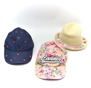 3 x Baseball Cap für Mädchen und Damen - Mützen Paket Cannes Blume, rotes Herz - Bild 1 von 9
