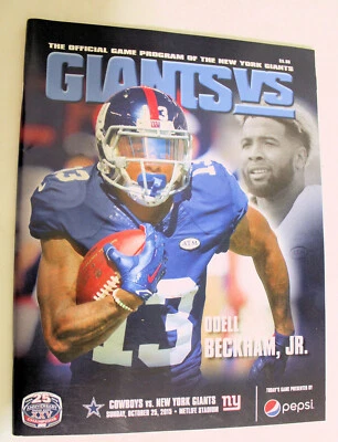 GIANTS VS~COWBOYS~25th ANNIVERSARY SUPER BOWL -2015 NY Giants Official program~ - Image 1 of 2
