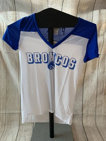 VICTORIA'S SECRET PINK NCAA SMALL Boise State Broncos Football Jersey Shirt NWT Cover