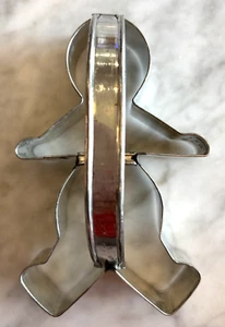 Vintage 5,25" Metall Weihnachten Lebkuchen Ausstecher mit Metallgriff - Bild 1 von 2
