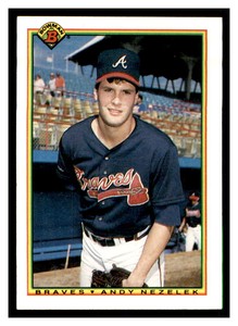 1990 Bowman #3 ANDY NEZELEK Atlanta Braves ~E6U