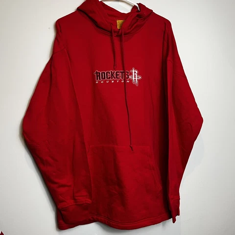 Houston Rockets Hoodie Mens XL Extra Large Red NBA Sweatshirt Embroidered Cover
