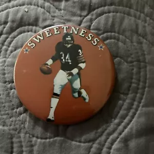 WALTER PAYTON Chicago Bears 1980's SWEETNESS Vintage Pinback Button - Bild 1 von 3