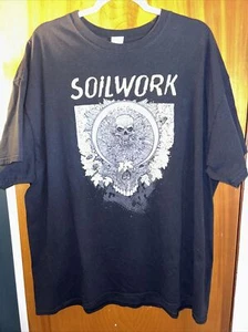 Soilwork Concert 2XL  T Shirt 2015 The Ride Majestic Tour Dates/Skulls & Leaves - Picture 1 of 7