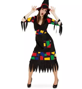 Flickenhexe Hexen Damen Kostüm Halloween Fasching Karneval Party Cosplay 38 -44 - Bild 1 von 4