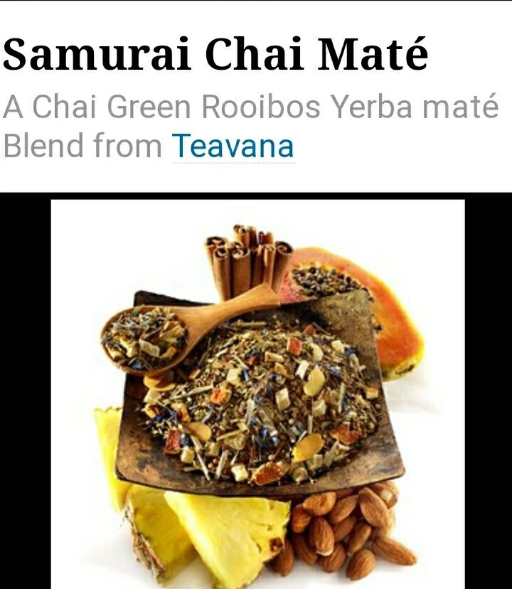 🌈🍊 ¡NUEVO! RARO! ¡BOLSA DE TÉ SELLADA TÉ MATE TEAVANA 8 OZ SAMURAI CHAI NATURAL! Foto 1 de 4