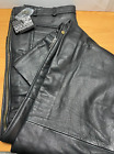 NEW Men's USA Bikers Dream Apparel HEAVY Leather Pants Side Zip sz 40 with tags