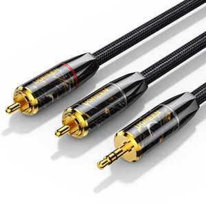 UGREEN 3.5MM MALE TO RCA MALE X2 HI-FI SCC OCC COPPER - 2M AUDIO CABLE - Picture 1 of 3