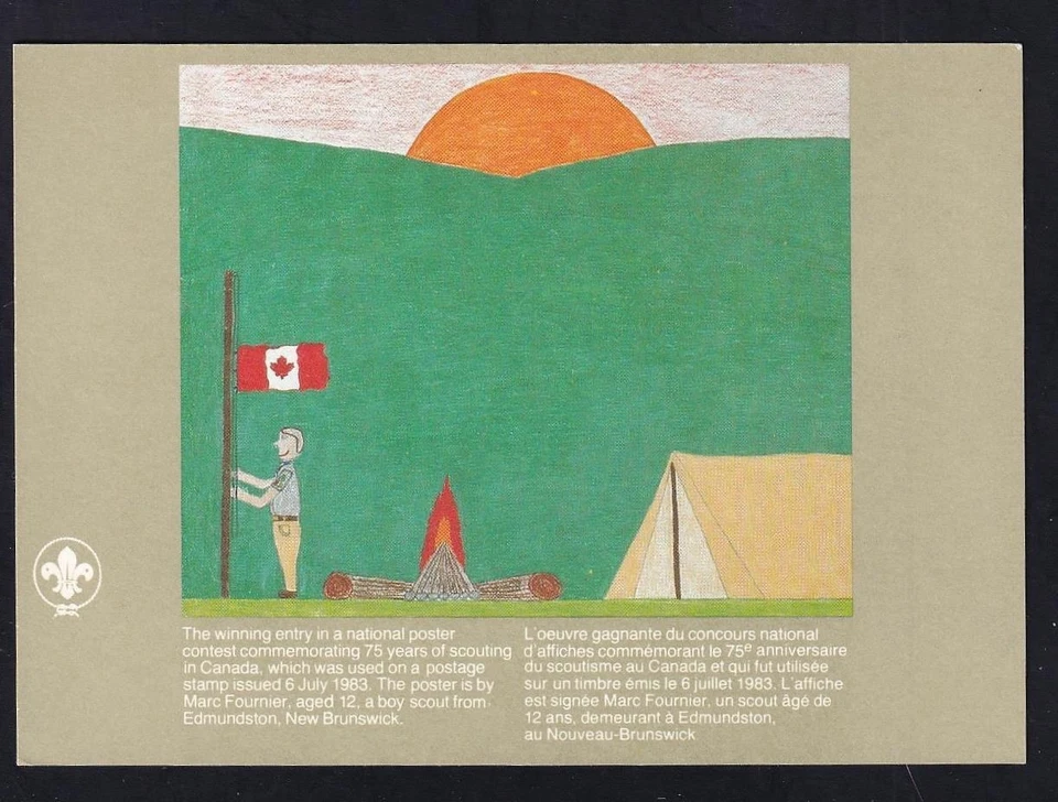 Canada 1983 Scouting 75th Alberta Jamboree, mint thematic postcard sc#4 (#993) - Image 1 of 1