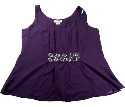Kathleen Kirkwood Womens Top Sz L Embellished Scoop Neck Sleeveless NWT - Image 1 of 4