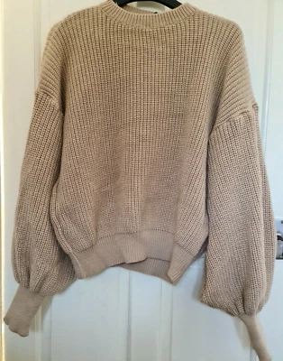 In The Style RIBBED JUMPER Size 14 Pullover Crew Neck Camel - Image 1 of 4