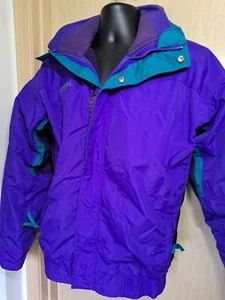 Columbia Bugaboo Men's M Vtg 90s Ski Jacket Teal Purple 3-in-one - Picture 1 of 11
