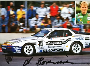 TARJETA DE AUTÓGRAFO RÜHLE AUTOSPORT PORSCHE 944 TURBO CUP 1989 ANDY BOVENSIEPEN - Imagen 1 de 1