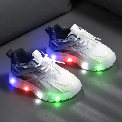 Niños Pequeños Niñas Zapatos Iluminados Transpirables Ligeros Talla 7.5 Niño Pequeño (24) Foto 1 de 4