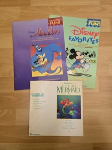 Disney Favorites/Aladdin/Little Mermaid Hal Leonard Recorder Songbook Series Lot - Picture 1 of 4