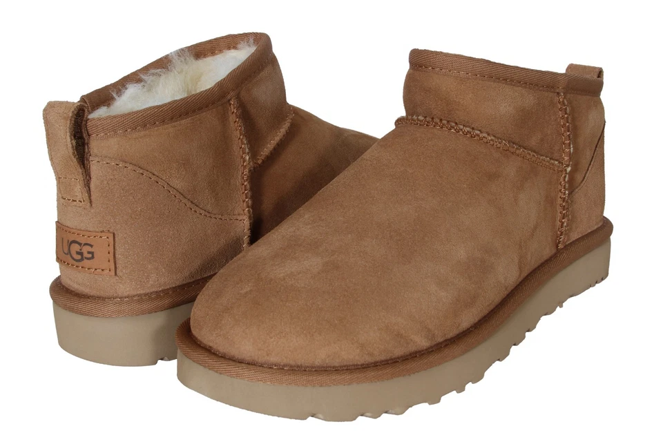 UGG Classic Ultra Mini 女式靴子 | 颜色:栗色 | 款式 1116109-CHE — 第 1/4 张图片