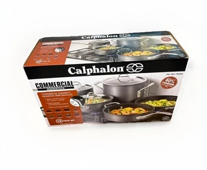 Calphalon Commercial 13pc Cookware Set Hard-Anodized Nonstick New Made In USA - Picture 1 of 4