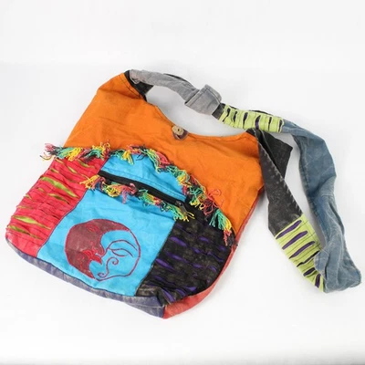 Bolso Bandolera Bohemio Sol Luna Celestial Bordado Ecléctico Retazos Foto 1 de 4
