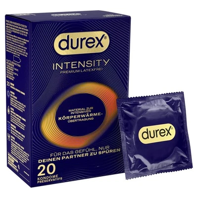 Durex Intensity Kondome – Ultra dünn, latexfrei, mit Silikongleitgel - 20 Stück - Bild 1 von 4