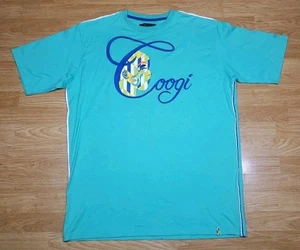 Coogi T Shirt Adult 2XL Teal Blue  Embroidered Vintage Urban Streetwear CLEAN - Picture 1 of 8