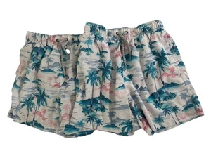 Boys Vintage Summer Hawaiian Swim Trunks - Size 10 - Picture 1 of 2