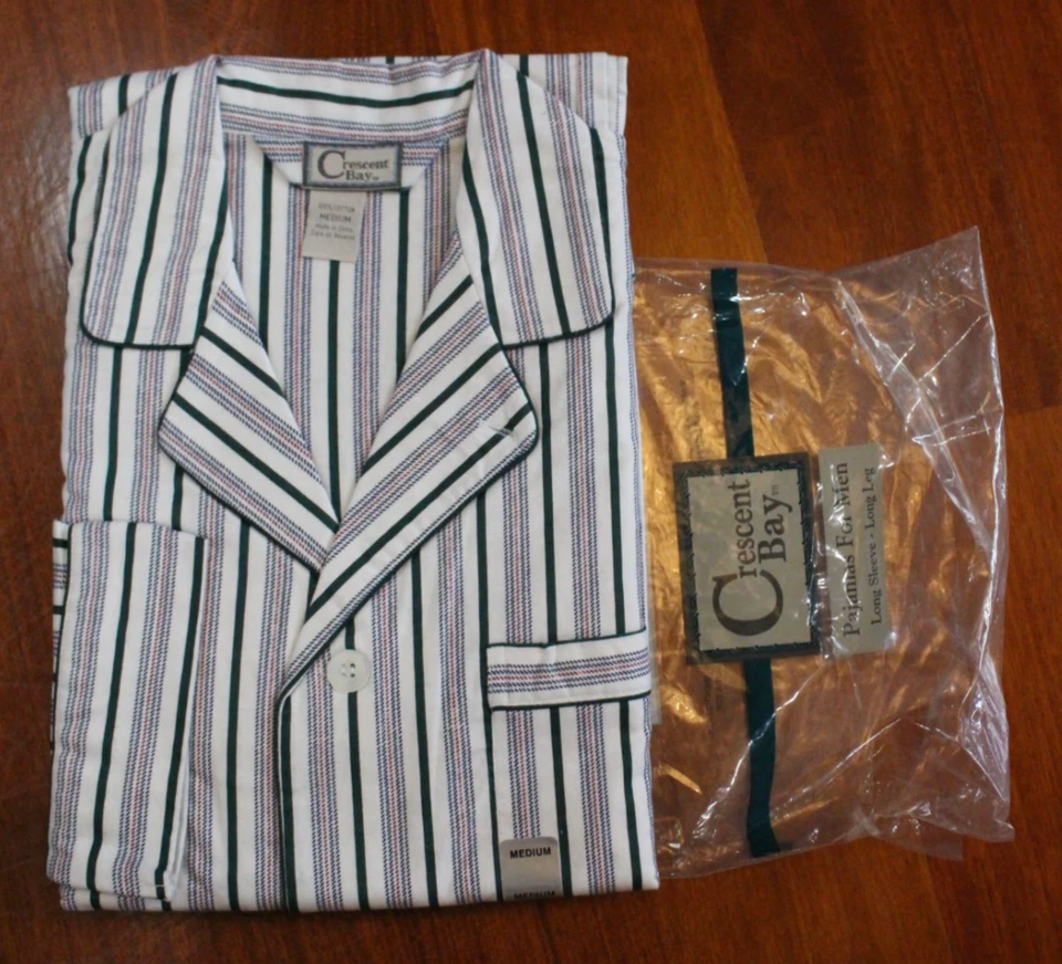 JUEGO PJ 2 PIEZAS 100% ALGODÓN RAYAS GRIS/AZUL TALLA: MEDIANO Foto 1 de 1