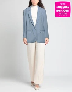 PVP €605 HEBE STUDIO Blazer Chaqueta IT40 US4 UK8 S Un solo pecho Hecho en Italia - Imagen 1 de 5