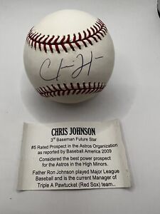 Chris Johnson Signed Auto OML Baseball TRI-STAR Certified Autograph