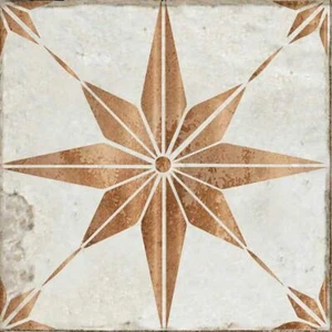 Mi Alma Peel/Stick Backsplash 7"Hx7"W Floral Waterproof Removable Brown Vinyl - Picture 1 of 5