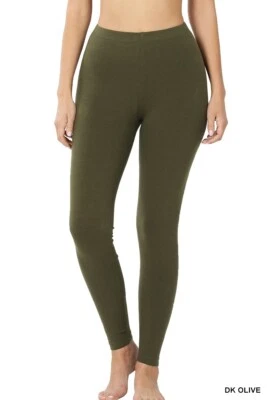 Womens Soft Stretch Cotton High Waisted Leggings Long Workout Yoga Pant Fitness - Image 1 of 4