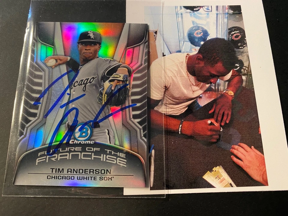 Tim Anderson White Sox Autographed Signed 2014 Mini Franchise Bowman Chrome Card - Image 1 of 1