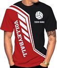Personalized Name Volleyball Shirt 3D, Girls Boys Volleyball T-Shirt, Mom Dad Vo