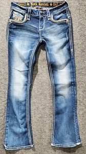 Rock Revival Womens Jeans Size 26 Boot Madpink Low Rise Flap Pocket Denim - Picture 1 of 14