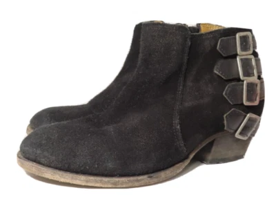 Mujer H by Hudson Encke Negro Gamuza Hebilla Botín EU 39 US 8 Foto 1 de 4