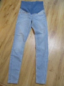 H&M MAMA MATERNITY LIGHT BLUE SUPER SKINNY JEANS SIZE 8 - Picture 1 of 1
