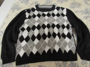 Suéter de arcila blanco y negro talla M 5/6 Claiborne - Imagen 1 de 4
