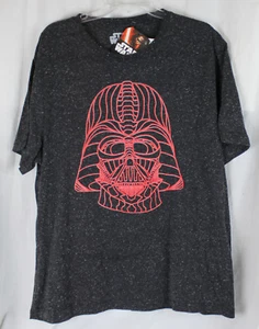 Star Wars Herren T-Shirt Disney Darth Vader Rot Schwarz Meliert Gesprenkelt XXL Neu Neu mit Etikett - Bild 1 von 3