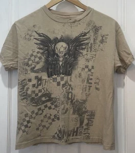 Tony Hawk Hawk Skull Tan Short Sleeve T-Shirt Boys Size Medium (10/12) - Picture 1 of 6