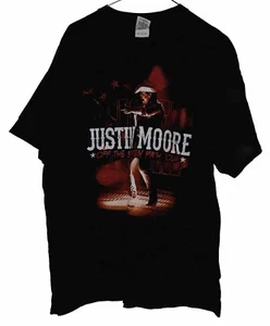 Camisa de Concierto Justin Moore Para Hombres XL Negra Off The Beaten Path Tour Country - Imagen 1 de 2