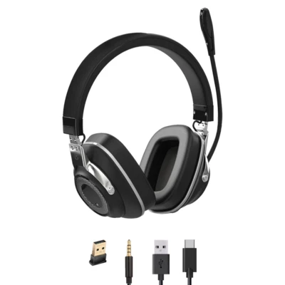 Professional Binaural Active Noise Cancelling Wireless Bluetooth USB Headset - Image 1 of 4
